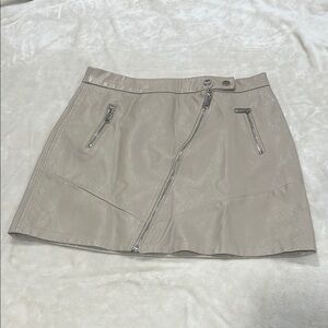 Kendall & Kylie Taupe Faux Leather Mini Skirt
